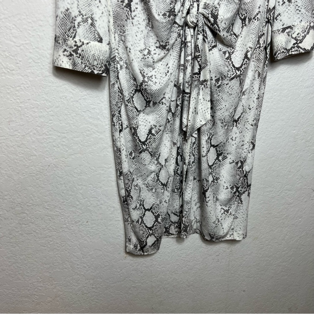 Philosophy Snake Print Button Front Quarter Sleev… - image 2